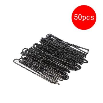 Curly Wavy Barrette Hairpin Bobby Pins Styling Hair Tool for Women Girls 50pcs/set Black Fashion U Shape Hairpins