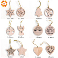 12PCS/Box Multi Vintage Christmas Wooden Pendants Ornaments Decoration Home Christmas Tree Ornaments Hanging Kids Gifts Supplies