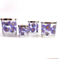 Home decor glass candle holder with hand drawing pattern