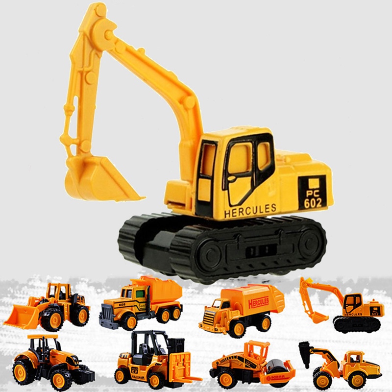 8 Styles Mini Engineering Car Tractor Toy Dump Truck Model Fashion Toy Cars for Children Boy Gift