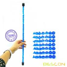 Bescon 49pcs Gem Blue Mini Polyhedral Dice Set in Long Tube, Sapphire Mini Dungeons and Dragons RPG Dice 7X7pcs, Long Stick Set