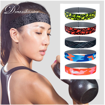 Fitness Sports Sweatband Men Women Sweat Headband Running Football Basketball Yoga Hair band Silicone Anti-slip Elastic Headband