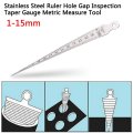 Hot Sale 1-15mm Ruler Welding Inspection Stainless Steel Welding Taper Gauge Wedge Feeler Metric Imperial Measuring Tool