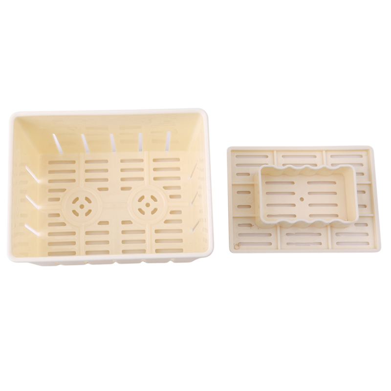 DIY Plastic Tofu Press Mould Soybean Curd Tofu Making Mold With Cheese Cloth Kitchen Cooking Tool Set Homemade Tofu Mold