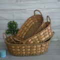 Oval Seagrass and Woodchip Storage Basket