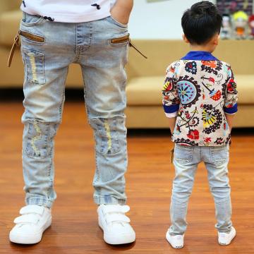 Baby Boys Jeans Kids Skinny Pants Children Casual Classic Denim Pants Kids Trend Long Bottoms Baby Jeans For Boys Pants