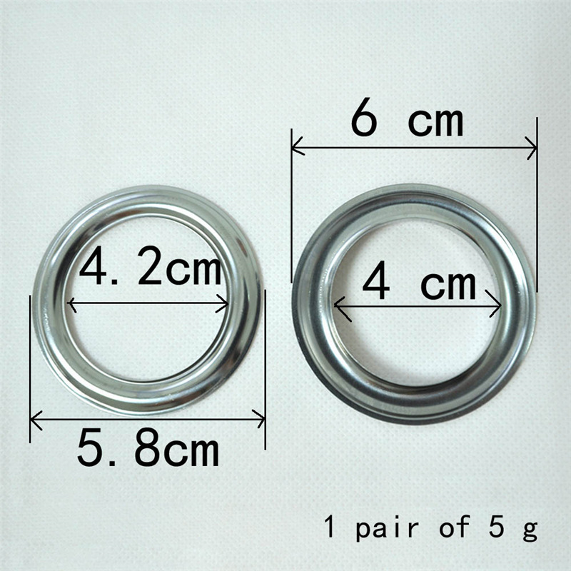 Wholesal Eyelet Curtain Rings Curtain Grommet Top Silvery Metal Ring Header Curtain Accessories Be Assembled With A Press *VT