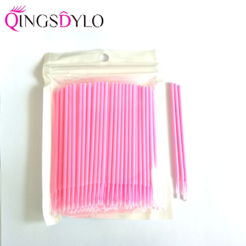 100Pcs/bag Disposable Micro Brush Eyelashes Extension Individual Lash Removing Swab Micro Brush Lint Free Makeup Tools