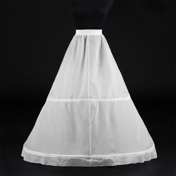 White Petticoat Crinoline Adjustable Waist Long Layer Tulle Bridal Underskirt For Wedding Party Cheap Wedding Accessories Jupon