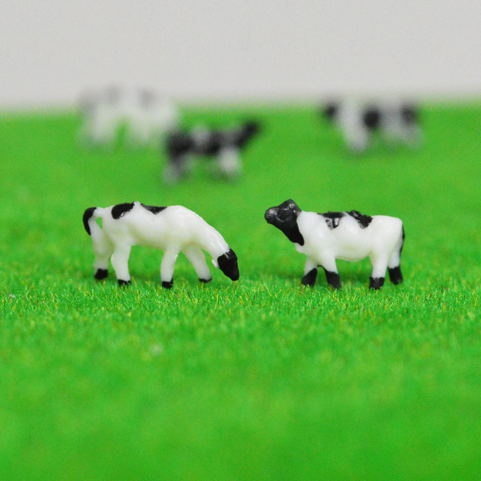 Animal model toy train 100pcs 1/150 Farm Animal model for architectural model layout miniature scale model cow