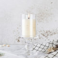 1pc 3.46 / 4.52 / 5.51 in Glass Candle Holders for 3" Pillar Candle and 3/4" Taper Candle, Wedding decoration, Candlestick Set