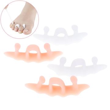 1Pair Gel Toe Separators Stretchers Alignment Overlapping Toes Orthotics Hammer Orthopedic Cushion Feet Care Shoes Insoles