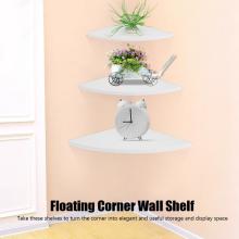 3Pcs/set Floating Corner Shelf Wall-Mounted Storage Rack Bookshelves Home Furniture Office Decor Home Wall Shelf