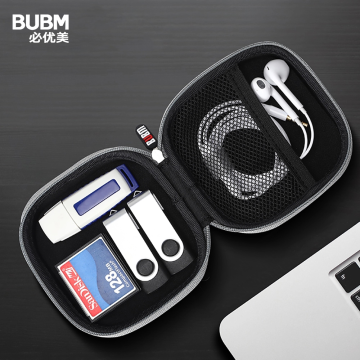 BUBM Portable Earphone Carry Case, Protection Hard Case Bag Holder for SD TF Card Headphone Earbuds iPod Flash Drive and Cable