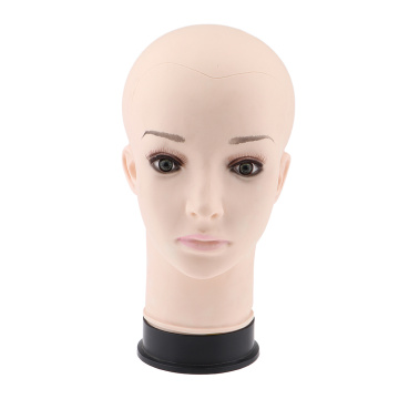 1Pcs Bald Mannequin Head, Female Professional Cosmetology Model Head for Wig Making, Display wigs, Eyeglasses And hairs
