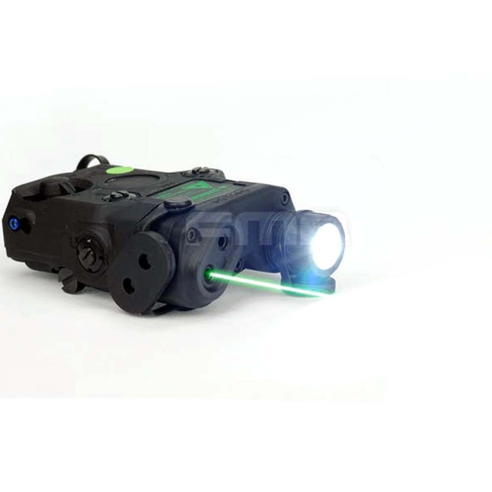FMA Tactical Military PEQ15 Upgrade Version LED White light + Green laser with IR Lenses BK/DE/FG Free Shipping