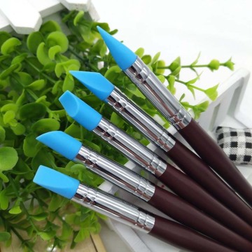 5Pcs/set Nail Art Pottery Clay Tools Carving Sculpture Sculpting Tools Cake Oils Engraving Rubber Craft Pen Brush