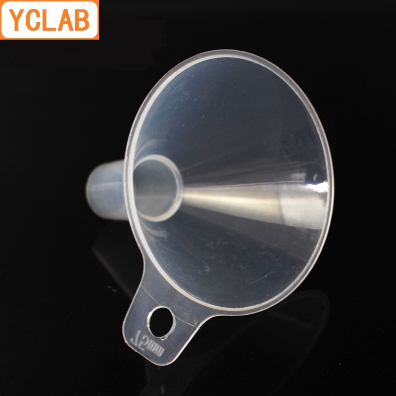 YCLAB 90mm Funnel PP Plastic Flat Head Polypropylene Laboratory Chemistry Equipment