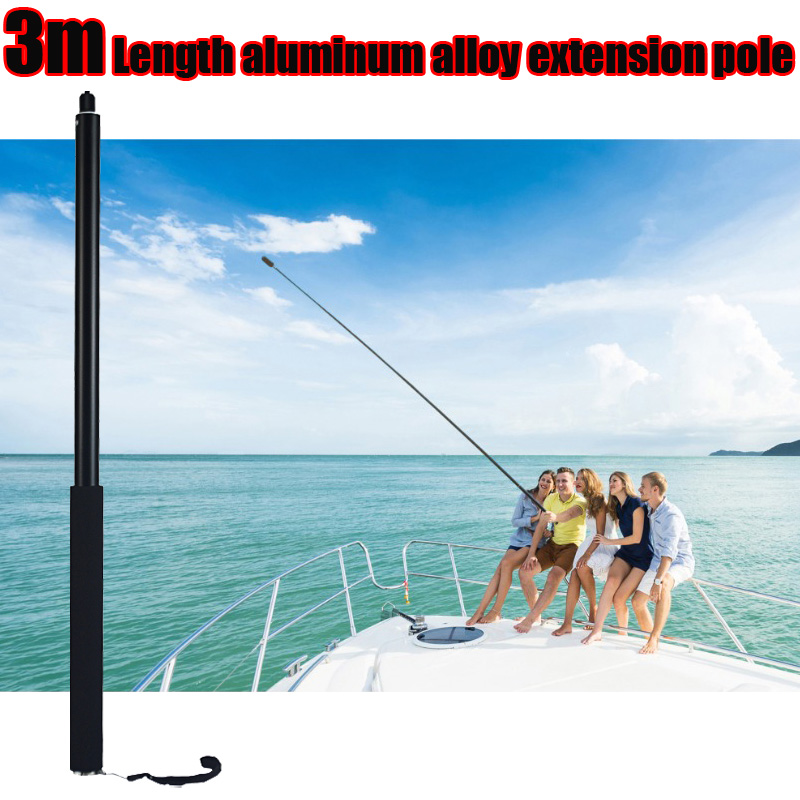 New1.5m- 2m-3m Pole Super Long Aluminum Alloy Selfie Stick Monopod for GoPro Hero5 6 7 8 9 Insta360 One X sjcam DJI Osmo Action