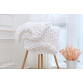 Ins Nordic Fashion Hand Chunky Knitted Chenille Blanket Thick Yarn Wool-like Polyester Bulky Winter Soft Warm Knitted Blankets