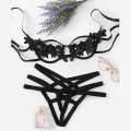 Women Lingerie Corset Lace Underwire Racy Muslin Sleepwear Underwear Tops+Briefs
