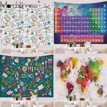 Chemical Element Psychedelic Tapestry Wall Hanging World Map Wall Tapestry Blanket Carpet Wall Cloth Tapestry Home Yoga Shawl