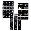 208pcs Small Design Henna Tattoo Stencils Set for Women,Kids Glitter Tattoos Drawing Template for Body Paiting 10 Sheet