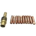 15AK Nozzle Iron Attachment Binzel Torch with Gun Consumables Electrode Mb15ak Binzel Acsess For MIG Welding Machine 11pcs/set