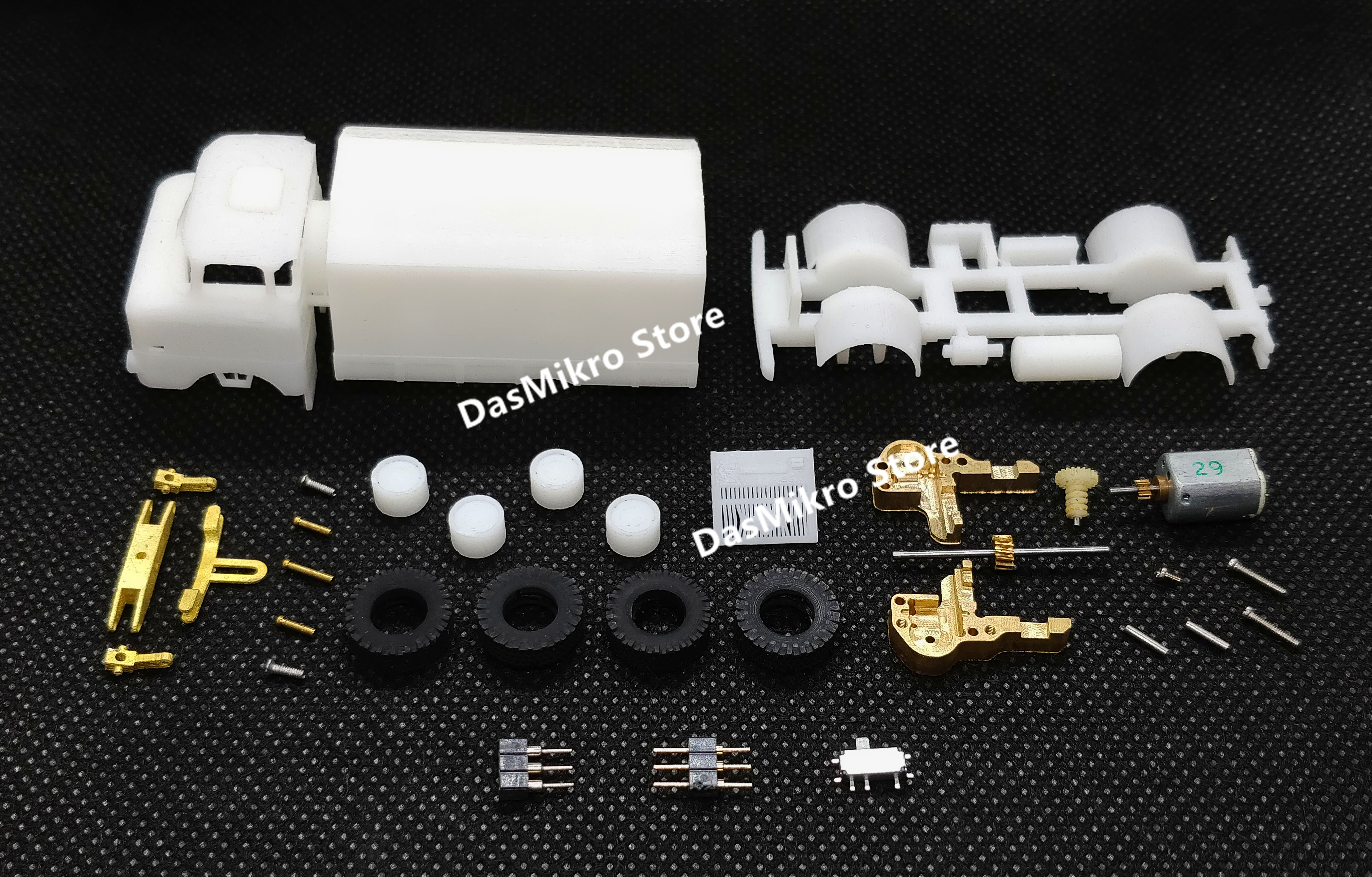 Das87 DS87A02 HO Scale 1/87 2WD Truck Chassis DIY Standard Version Kit With 3D Printed Body And Motor Rc Car parts