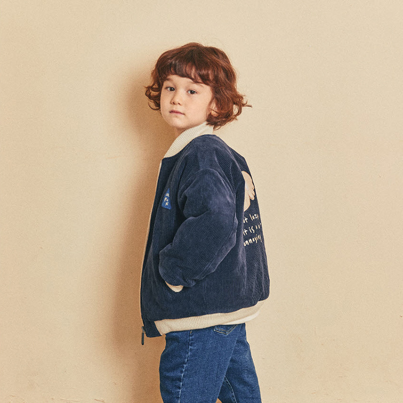 Kids Velvet Jacket 2020 New Winter PS Brand Boys Fur Coats Girls Cute Corduroy Coat Baby Clothes Cartoon Fashion Thick Outwear