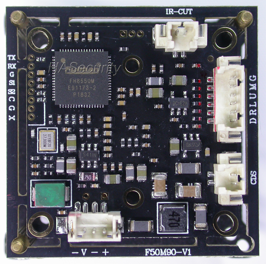 AHD-H / CVBS 1/2.8" STARVIS IMX327 CMOS image sensor + FH8550 CCTV camera PCB board module (optional parts)