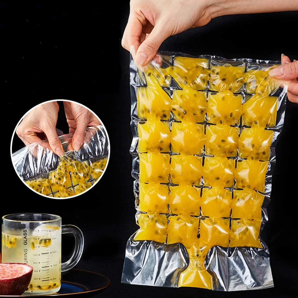 10Pcs Disposable Ice Cube Mold Bags Ice Cude Maker Lattic Bags Self-Sealing Plastic Ice Cube Bags Molds for DIY Drinking