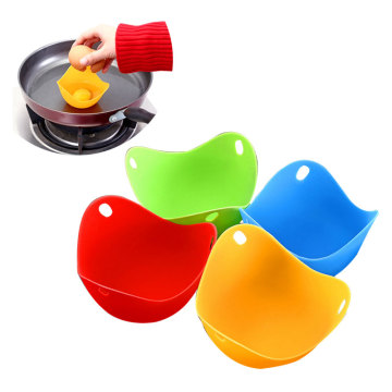 4pcs Egg Poacher Silicone Pancake Egg Poach Pods Baking Cup Kitchen Cooking Accessories Cookware Boiler Bakeware Tool