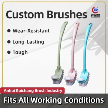 Specialized Toilet Brush with Curved Head Design