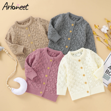 Baby Autumn Sweater Knitted Cardigan Jacket Girls Boys Warm Sweater Coat with Button Children Versatile Sweaters Suéter Свитер