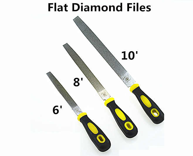 Big Diamond Needle File 6/8/10 inch long Handy Tools for Ceramic Glass Gem Stone Hobbies and Crafts Carving Jewelry Diamond