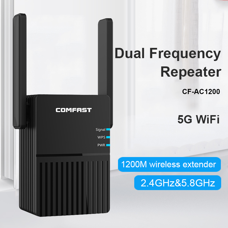 Dual Band 2.4+5Ghz 1200Mbps Long Range Wireless Wifi Router High Power Wifi Repeater Wifi Extender Wlan Wi-fi Amplifer