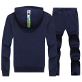 Men's Sets Winter Inner Fleece Hoodies Casual Hooded Warm Sweatshirts Male Thicken Tracksuit 2PC Jacket+Pant Moleton Masculino