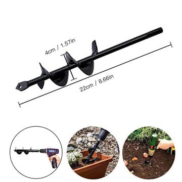 Gardening Plant Spiral Drill Bit farm Vegetable Short Rod earth auger Gardening Loose Soil Tool Post Hole Digger Tools