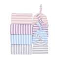 2pcs Newborn baby set swaddle wrap + hat 100% cotton soft infant newborn baby products Blanket fashion striped Toddler Sleepsack