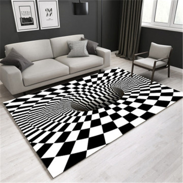 Printed Carpet Area Rug 3D Home Room Area Rug Floor Carpet Living Room Bedroom Decorative Pad Solid Geometric Abstraction Carpet