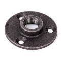 1/2" 3/4" Thread BSP Black Iron Pipe Fittings Malleable Wall Mount Floor Flange Piece Bracket Tube Plumbing Hardware Tools