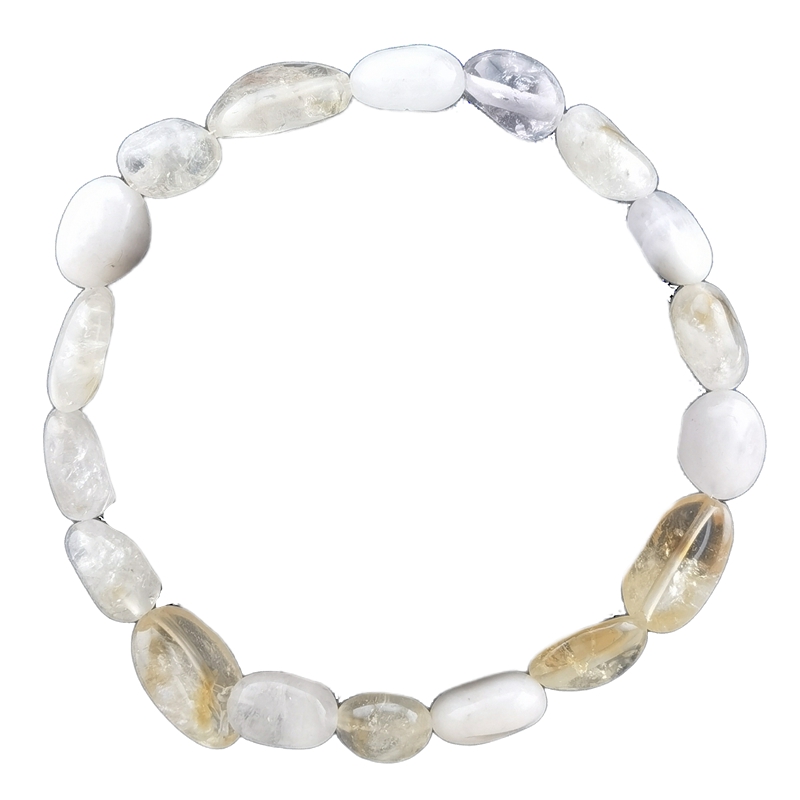 Natural Stone Stretch Bracelet Gemstone 6~8mm Tumbled Stone Elastic Bangle for Women Men Crystal Handmade Bracelets Wholesale