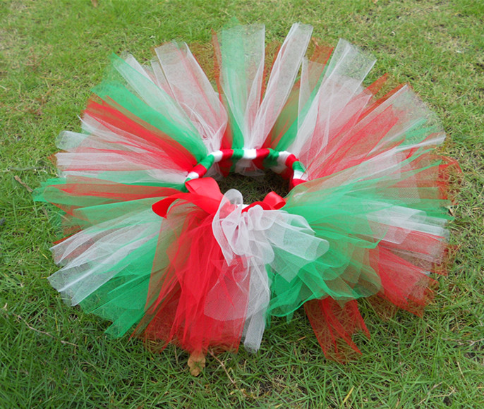 Tutu Skirt Fluffy Christmas Party costume Clothing Baby Tutu Skirt Santa Gift Dance Skirt Children Fancy Wear