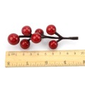 10pcs /7 head artificial mini cherry berries fake pearl flower stamen DIY wedding bouquet Christmas decoration fruit