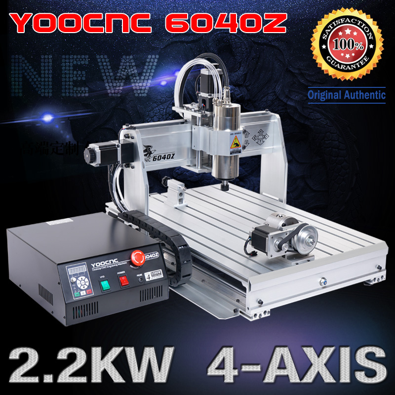 [EU Free Tax] 4 Axis USB Port 6040 2.2KW 2200W Water Cooled Spindle Motor USB Mach3 CNC Router Engraving Milling Machine 220V