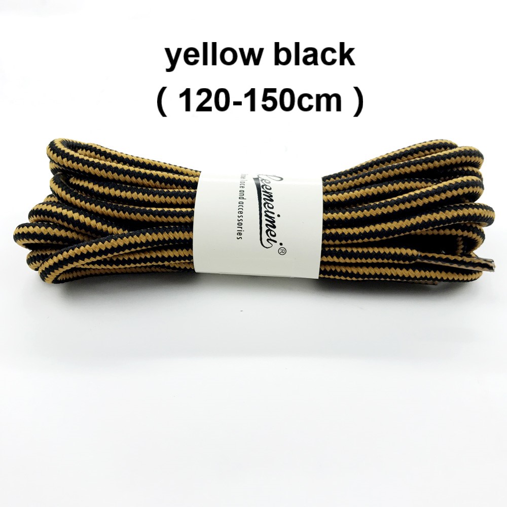 Double Colors Shoe Laces 120 150cm Wholesale Polyester Sneaker Shoe Lace Double Striped Braid Round Shoelaces for Boots