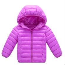 2018 neon colors Kids Girls Winter long sleeve Cotton Down Jacket Hooded Boys Coat Outwear Thick Parka