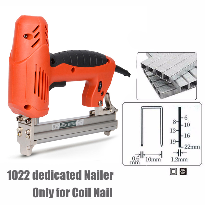 1022 Code Nail Dedicated Nailer 1800W 220-240V 30pcs/min Electric Nailer Gun Electric Stapler Straight Nail Gun Tool for Wood