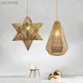 Post-modern Creative Stainless Steel Pendatnt Lights Star Pendant Lamp for Living Room Restaurant Bar Indoor Lighting Home Decor